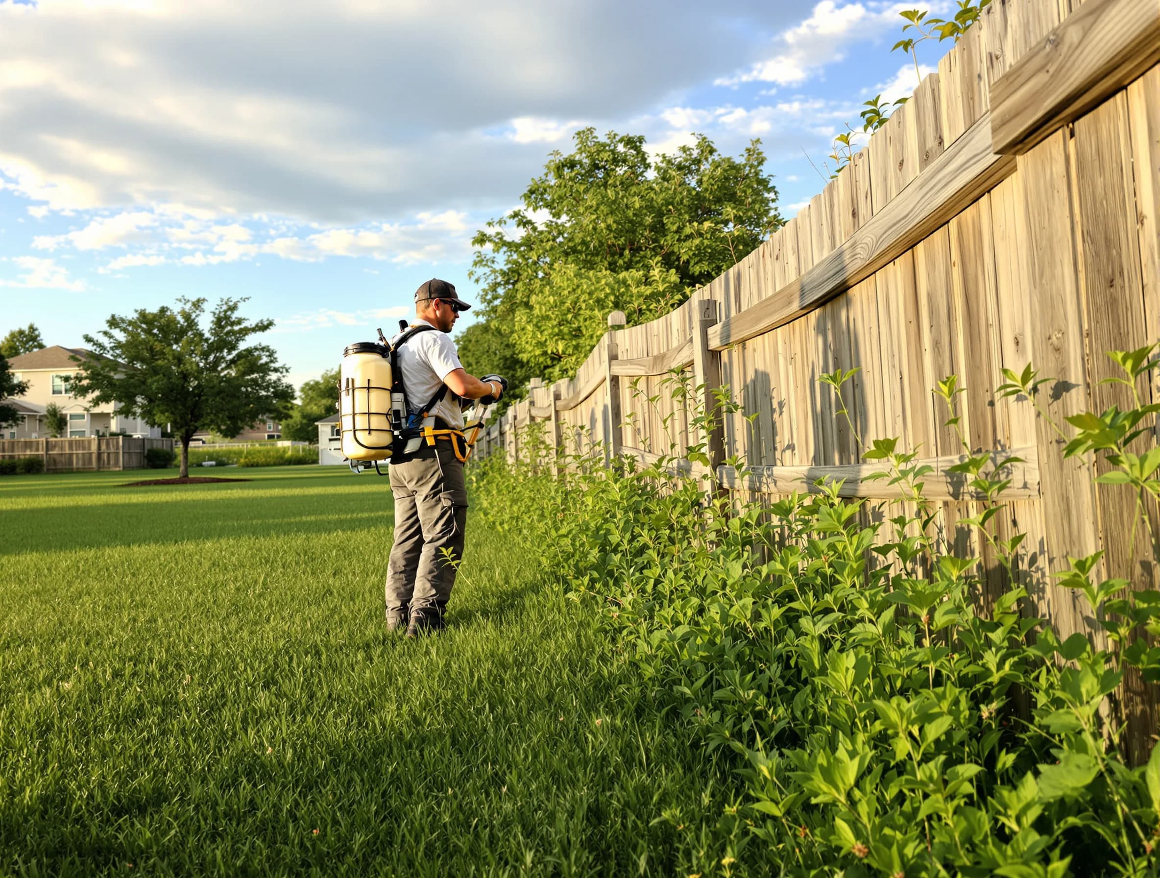 Weed Control service — licensed Texas pest control professionals at work
