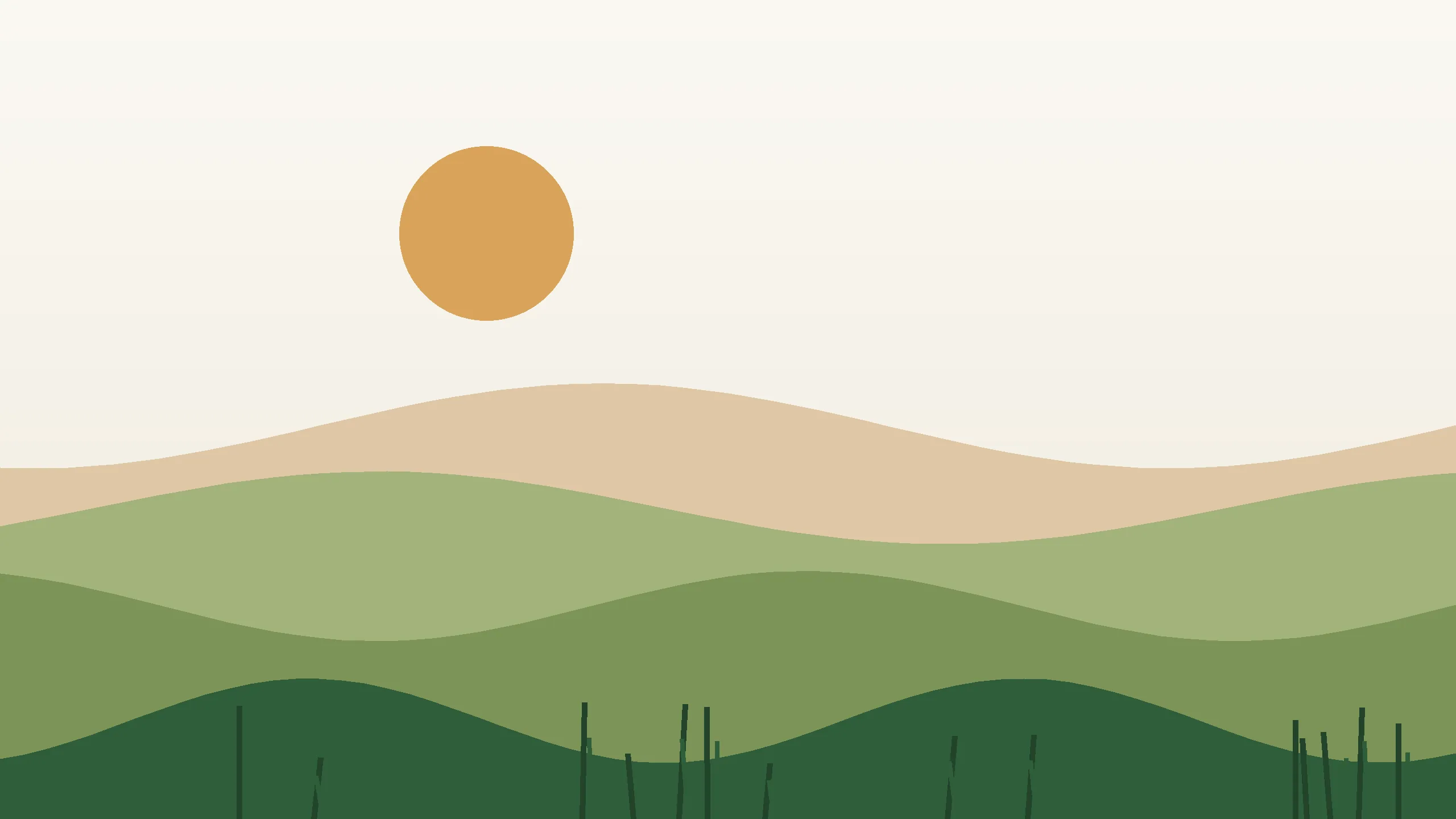 Minimal editorial illustration of a desert border crossing gate with abstract cattle pens, contour lines and two marked quarantine zones in an earthy palette