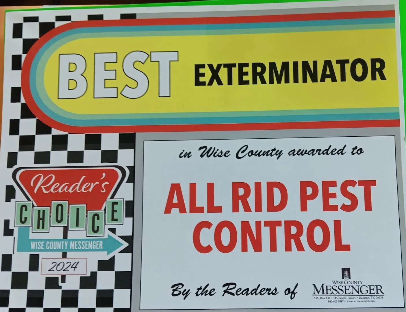 All-Rid Pest & Termite Inc. — pest control in Decatur, WISE County, TX