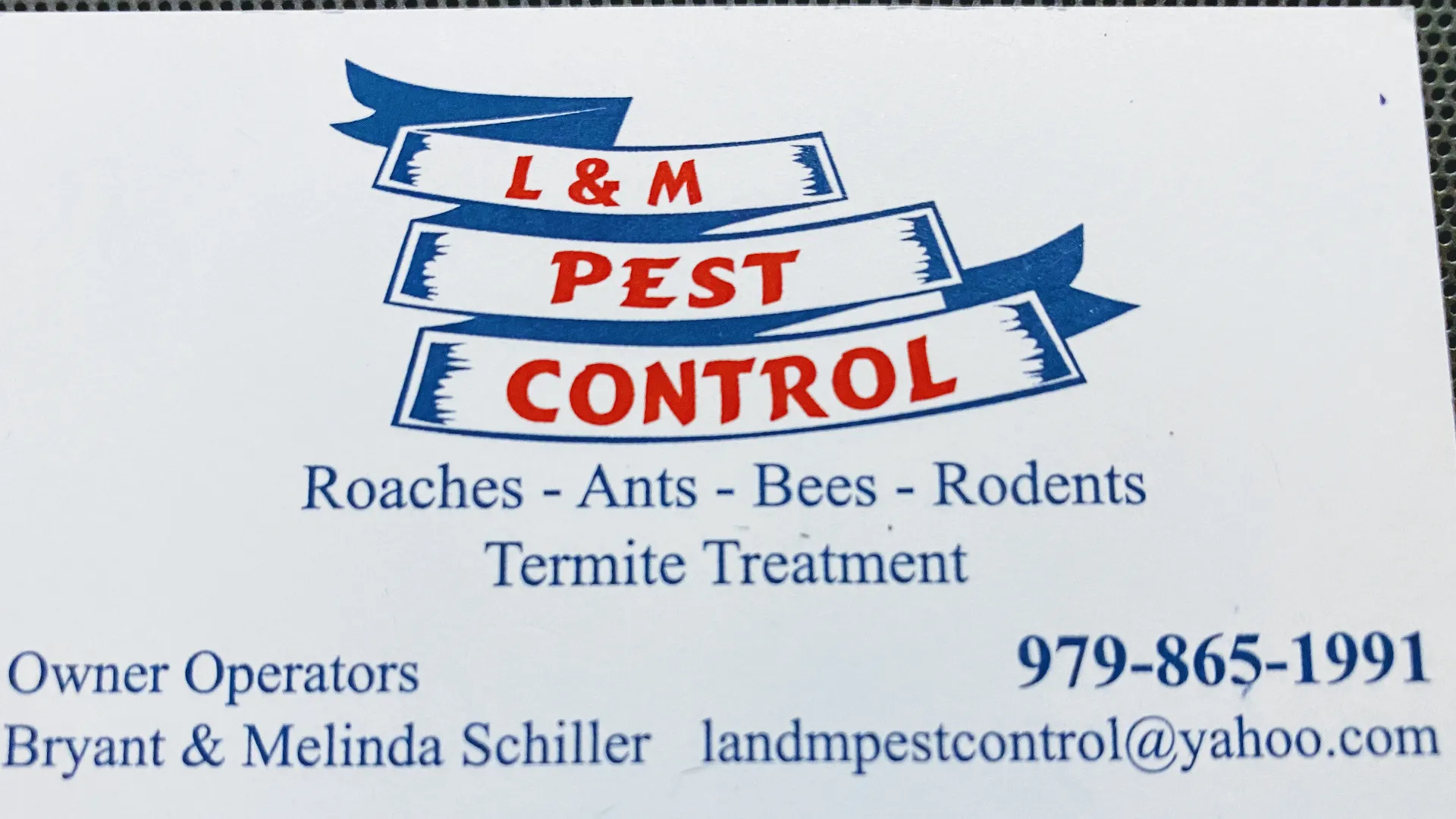 L & M Pest Control, L.L.C. — pest control in Bellville, AUSTIN County, TX
