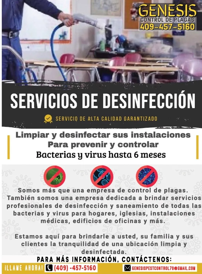 Genesis Pest Control - Texas — pest control in Galveston, GALVESTON County, TX