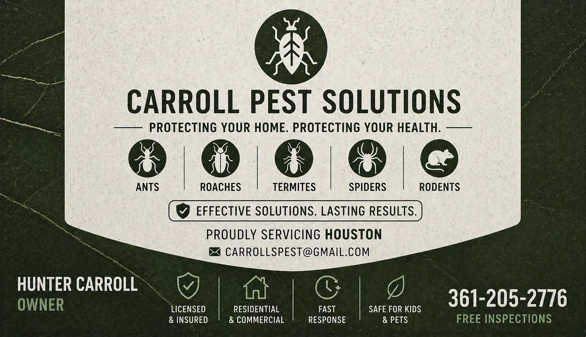 Carroll Pest Solutions LLC — pest control in Roman Forest, MONTGOMERY County, TX